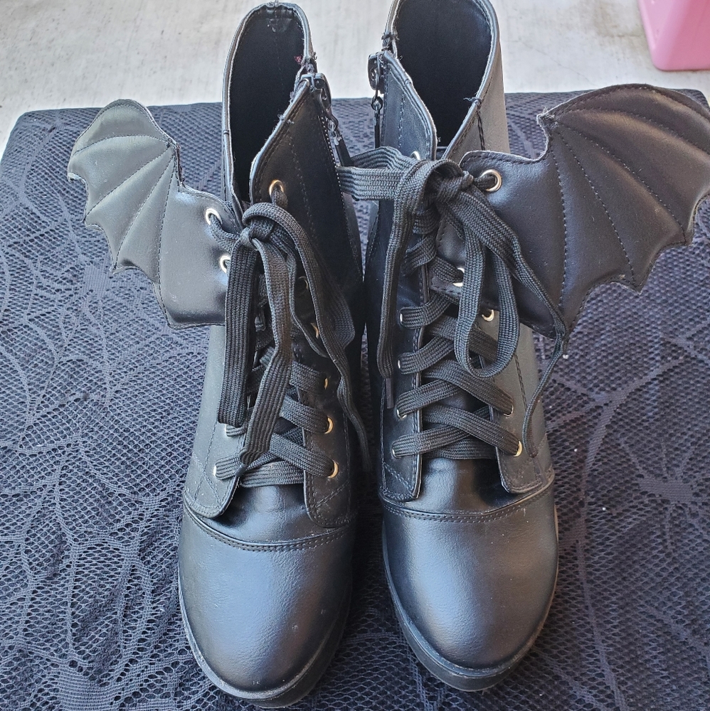 Iron Fist Bat Wing Platform Boots
